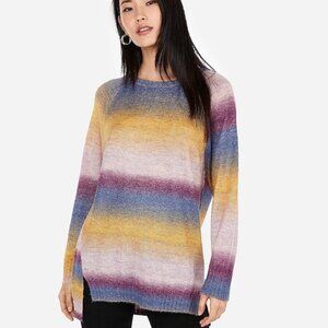 NWT Women's EXPRESS Ombre Space Dye Oversized Tunic Sweater |‎ Size S